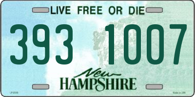 NH license plate 3931007