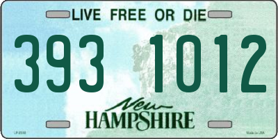 NH license plate 3931012