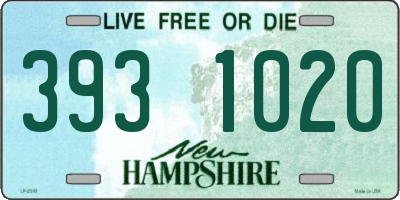 NH license plate 3931020