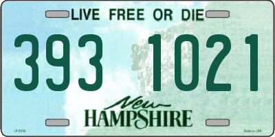 NH license plate 3931021