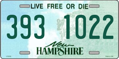 NH license plate 3931022