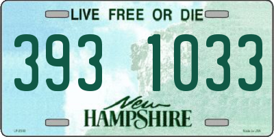 NH license plate 3931033