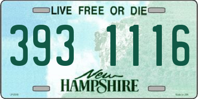 NH license plate 3931116