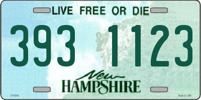 NH license plate 3931123