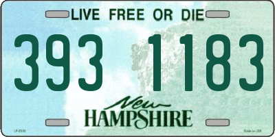 NH license plate 3931183
