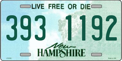NH license plate 3931192