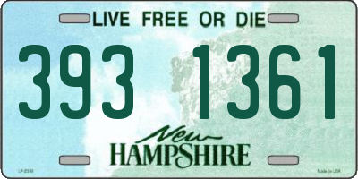 NH license plate 3931361