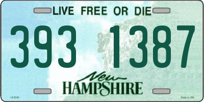 NH license plate 3931387