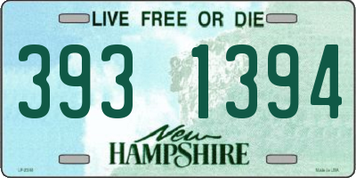 NH license plate 3931394