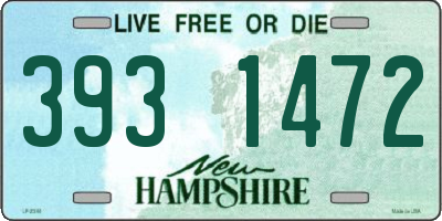 NH license plate 3931472