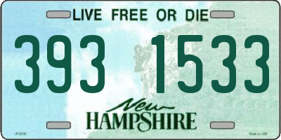 NH license plate 3931533