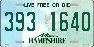 NH license plate 3931640