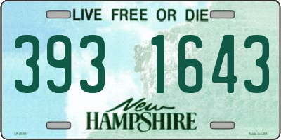 NH license plate 3931643