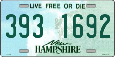 NH license plate 3931692