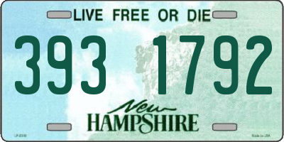 NH license plate 3931792