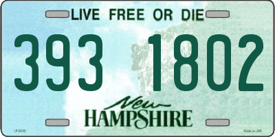 NH license plate 3931802