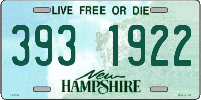 NH license plate 3931922