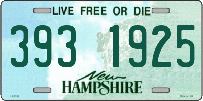 NH license plate 3931925
