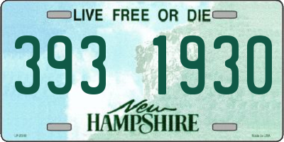 NH license plate 3931930