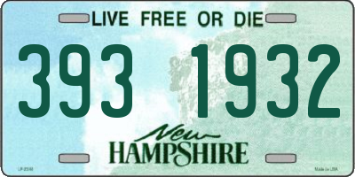 NH license plate 3931932