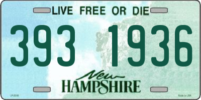 NH license plate 3931936