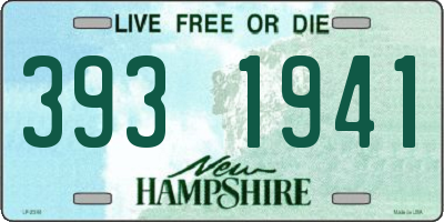 NH license plate 3931941