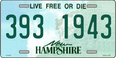 NH license plate 3931943