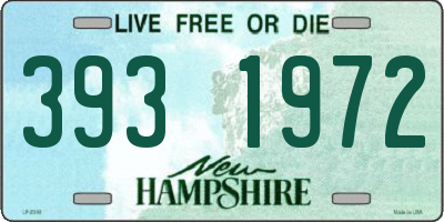 NH license plate 3931972