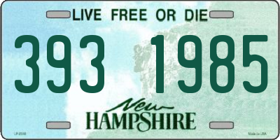 NH license plate 3931985