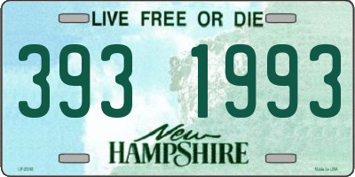 NH license plate 3931993