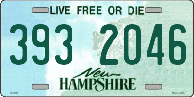 NH license plate 3932046