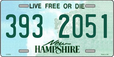 NH license plate 3932051