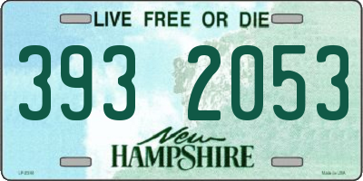 NH license plate 3932053