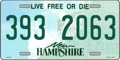 NH license plate 3932063