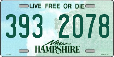 NH license plate 3932078