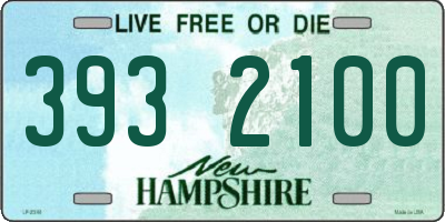 NH license plate 3932100