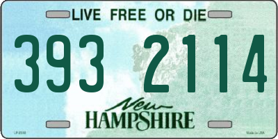 NH license plate 3932114