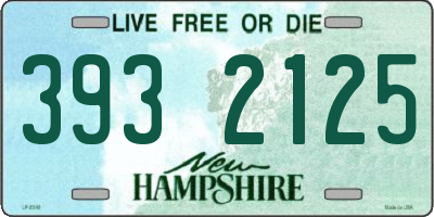 NH license plate 3932125