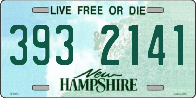 NH license plate 3932141