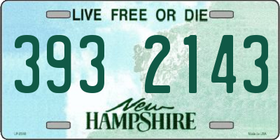 NH license plate 3932143