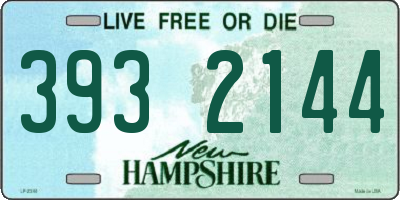NH license plate 3932144