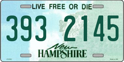 NH license plate 3932145