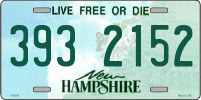 NH license plate 3932152