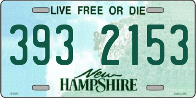 NH license plate 3932153