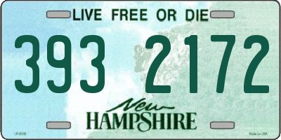 NH license plate 3932172