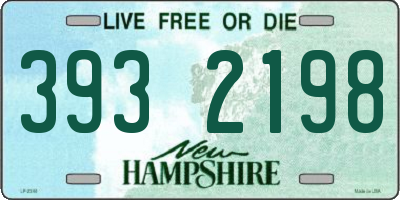 NH license plate 3932198