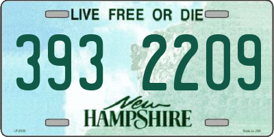 NH license plate 3932209