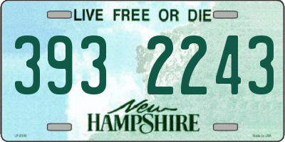 NH license plate 3932243