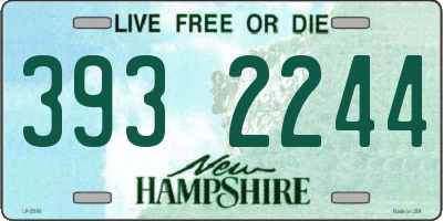 NH license plate 3932244
