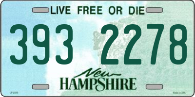 NH license plate 3932278